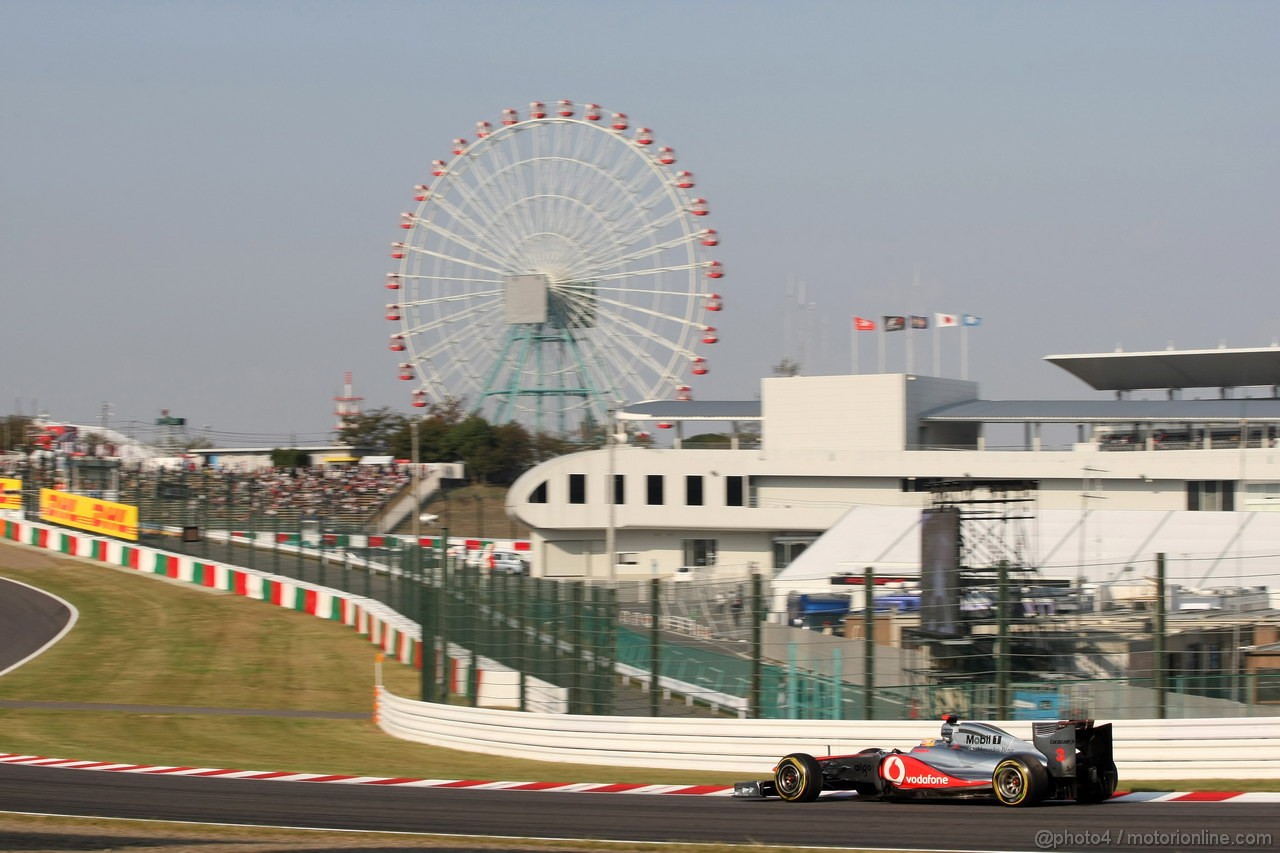 GP GIAPPONE, 07.10.2011- Prove Libere 2, Venerdi', Lewis Hamilton (GBR), McLaren  Mercedes, MP4-26 