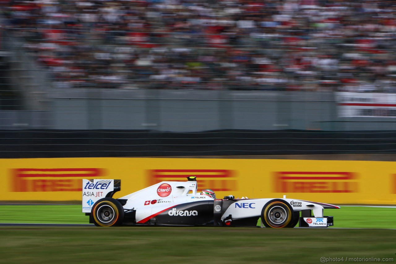 GP GIAPPONE, 07.10.2011- Prove Libere 2, Venerdi', Sergio P�rez (MEX), Sauber F1 Team C30 