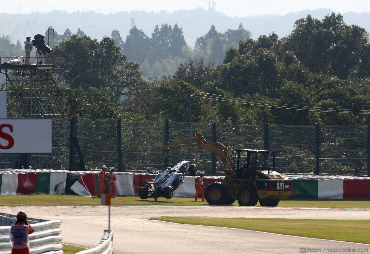 GP GIAPPONE, 07.10.2011- Prove Libere 2, Venerdi',Rubens Barrichello (BRA), Williams FW33 