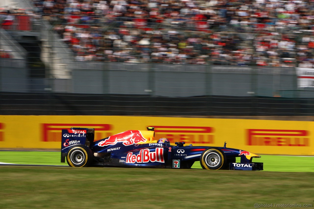 GP GIAPPONE, 07.10.2011- Prove Libere 2, Venerdi',Mark Webber (AUS), Red Bull Racing, RB7 
