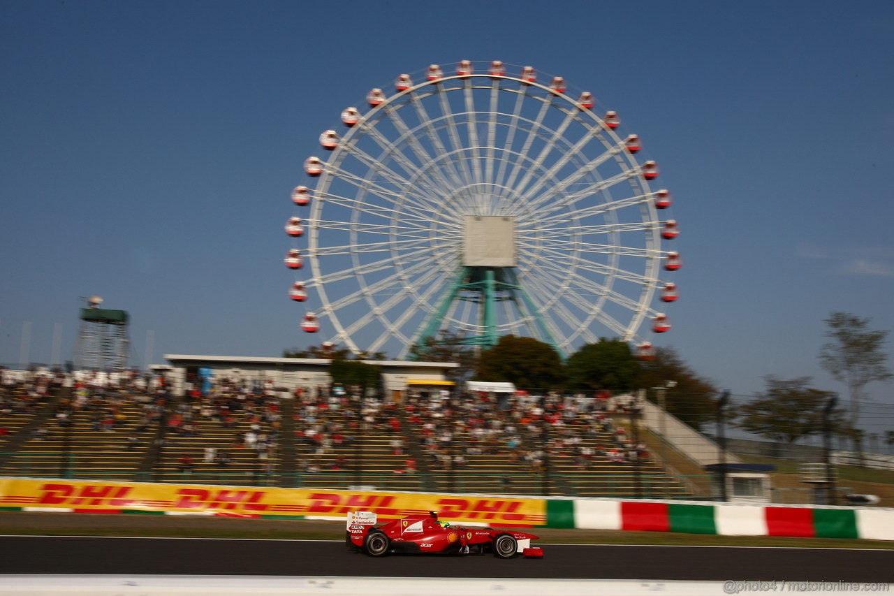 GP GIAPPONE, 07.10.2011- Prove Libere 2, Venerdi', Felipe Massa (BRA), Ferrari, F-150 Italia 