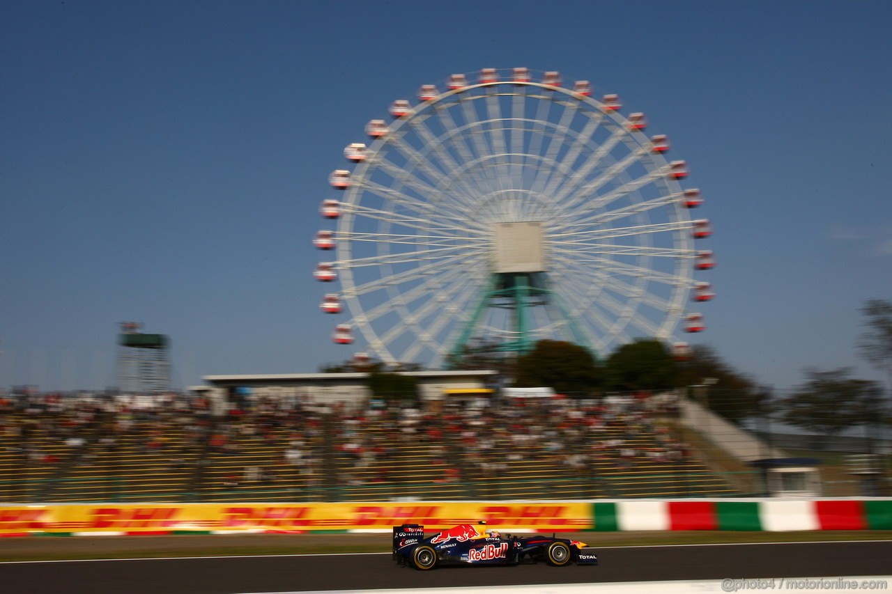 GP GIAPPONE, 07.10.2011- Prove Libere 2, Venerdi', Mark Webber (AUS), Red Bull Racing, RB7
