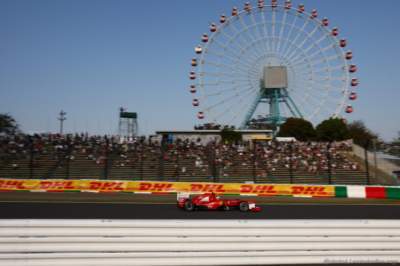 GP GIAPPONE, 07.10.2011- Prove Libere 2, Venerdi', Felipe Massa (BRA), Ferrari, F-150 Italia 