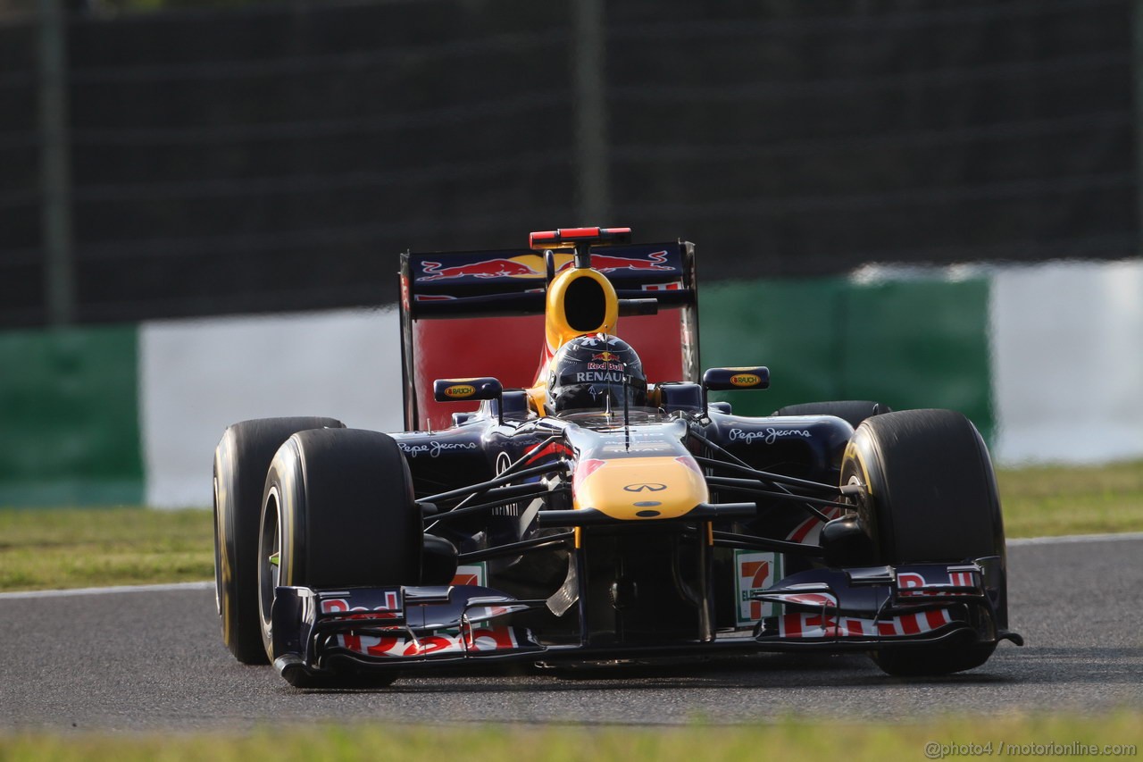 GP GIAPPONE, 07.10.2011- Prove Libere 2, Venerdi',Sebastian Vettel (GER), Red Bull Racing, RB7 