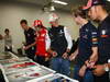 GP GIAPPONE, 07.10.2011- The 5 world champions with signed photos commissioned by Bernie Ecclestone (GBR) to then be put up for auction to raise money for the Japanese disaster, Jenson Button (GBR), McLaren Mercedes, MP4-26, Fernando Alonso (ESP), Ferrari, F-150 Italia, Michael Schumacher (GER), Mercedes GP Petronas F1 Team, MGP W02, Sebastian Vettel (GER), Red Bull Racing, RB7 e Lewis Hamilton (GBR), McLaren Mercedes, MP4-26
