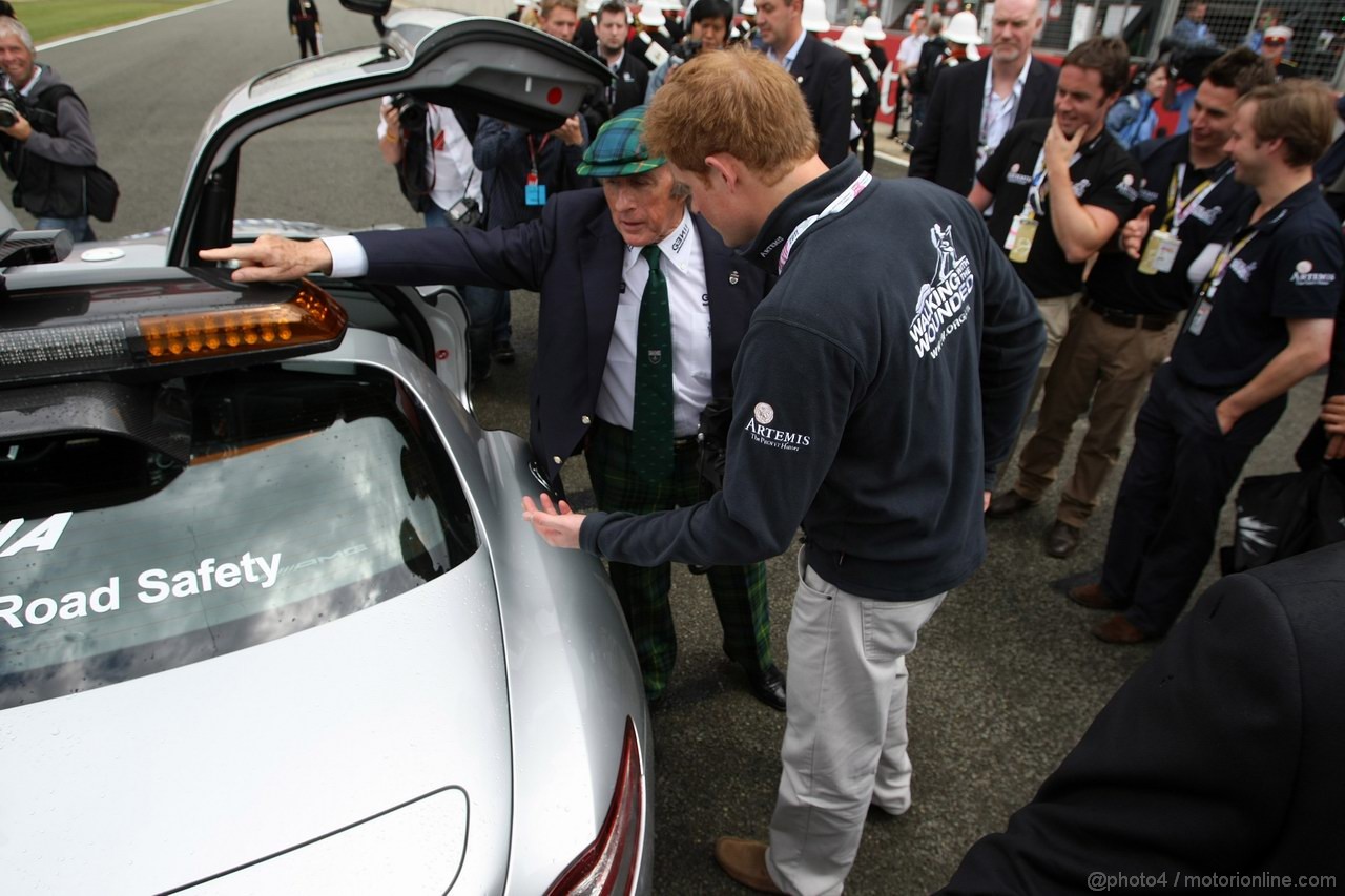 GP GRAN BRETAGNA, 10.07.2011- Gara, Sir Jackie Stewart (GBR) e the Prince Harry