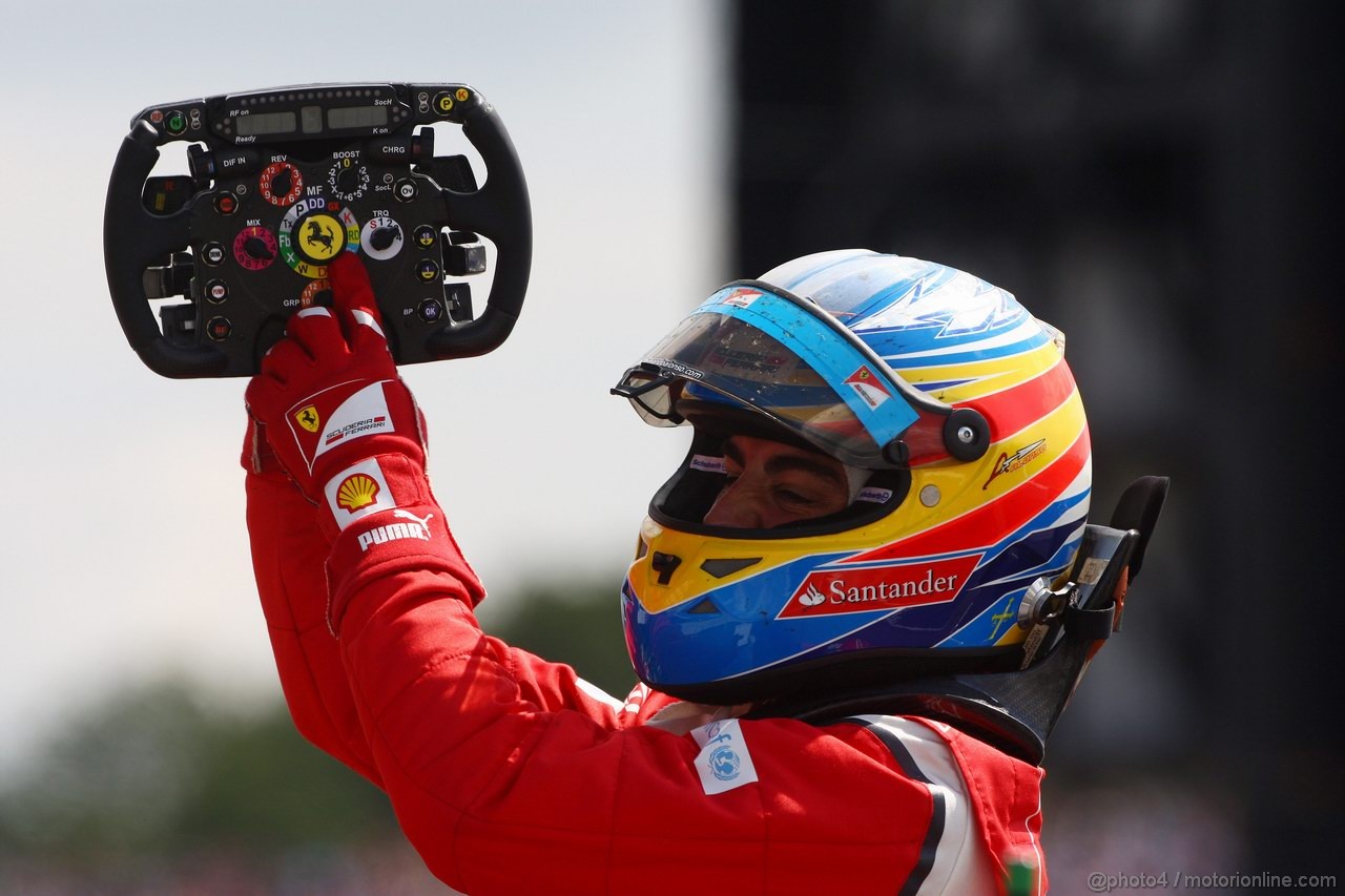 GP GRAN BRETAGNA, 10.07.2011- Gara, Fernando Alonso (ESP), Ferrari, F-150 Italia vincitore 