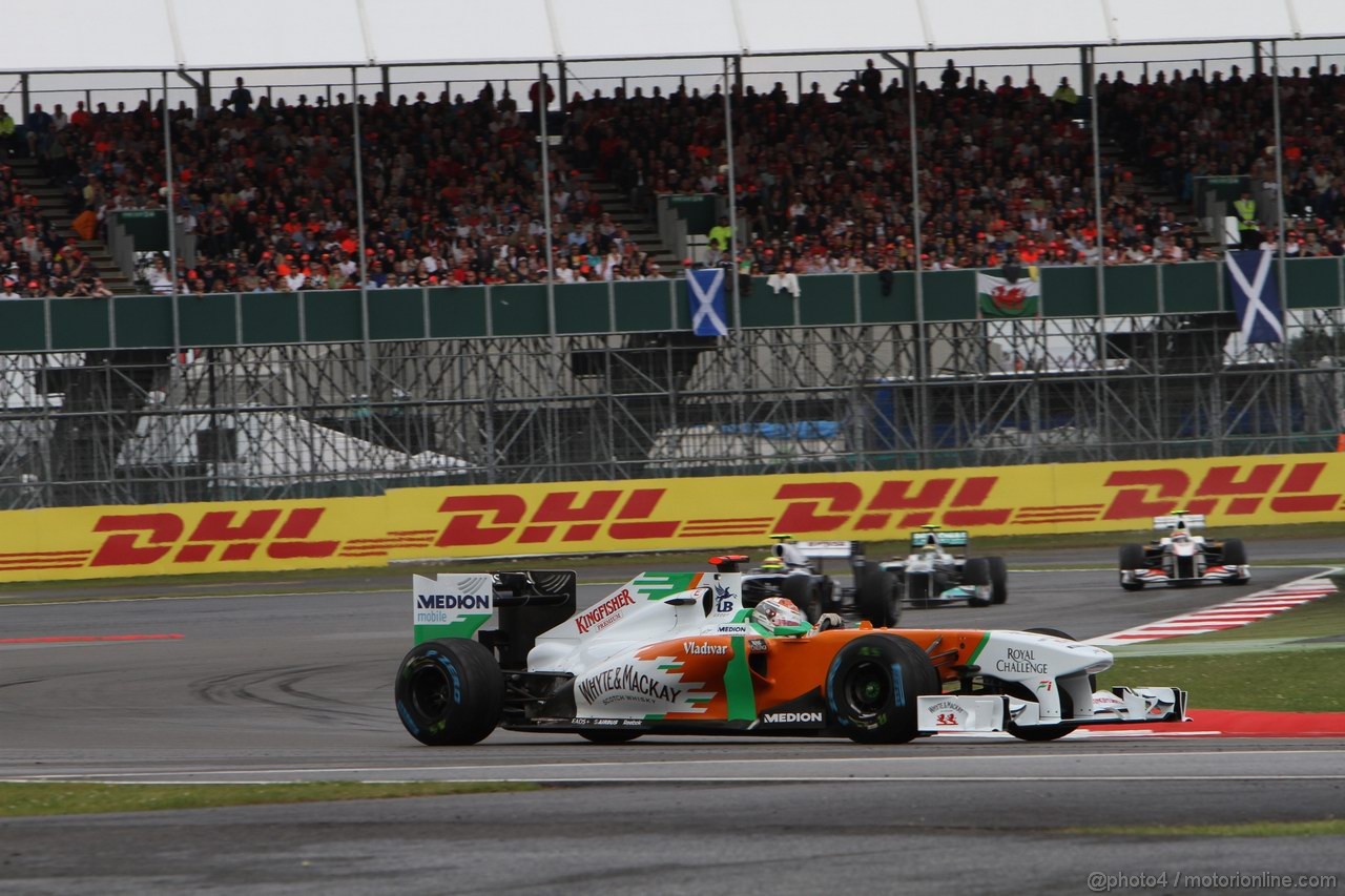 GP GRAN BRETAGNA, 10.07.2011- Gara, Adrian Sutil (GER), Force India F1 Team, VJM04 