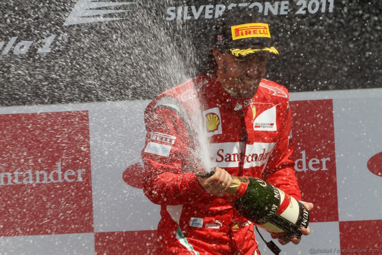 GP GRAN BRETAGNA, 10.07.2011- Gara, Fernando Alonso (ESP), Ferrari, F-150 Italia vincitore