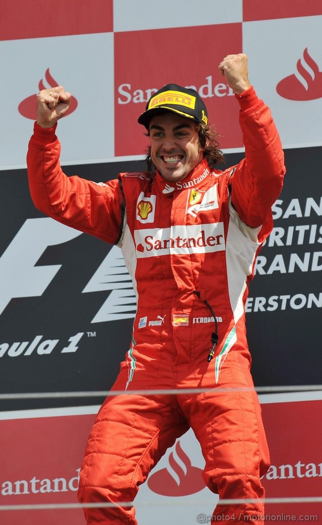 GP GRAN BRETAGNA, 10.07.2011- Gara, Fernando Alonso (ESP), Ferrari, F-150 Italia vincitore