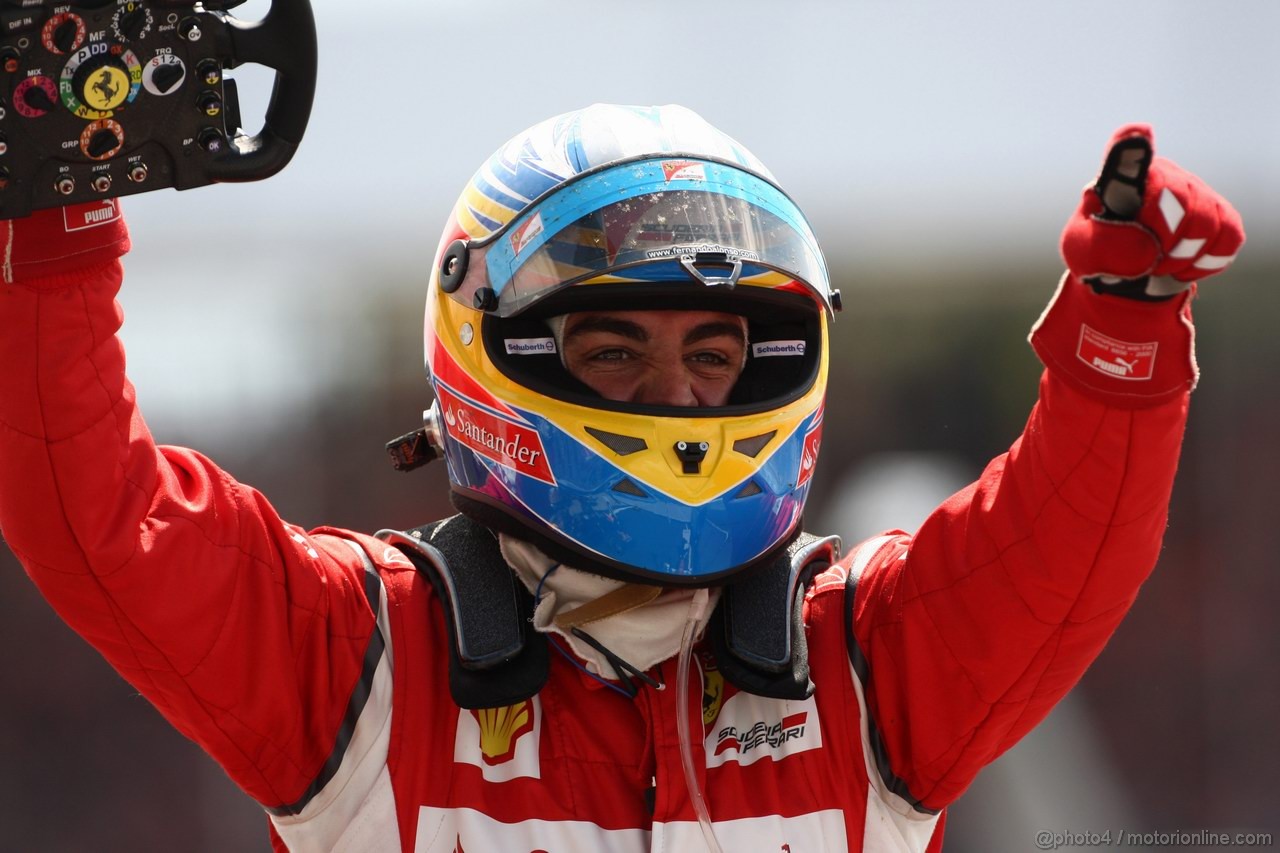 GP GRAN BRETAGNA, 10.07.2011- Gara, Fernando Alonso (ESP), Ferrari, F-150 Italia vincitore 