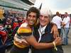 GP GRAN BRETAGNA, 10.07.2011- Gara, Fatima Whitbread, Athlete e Bernie Ecclestone (GBR), President e CEO of Formula One Management  