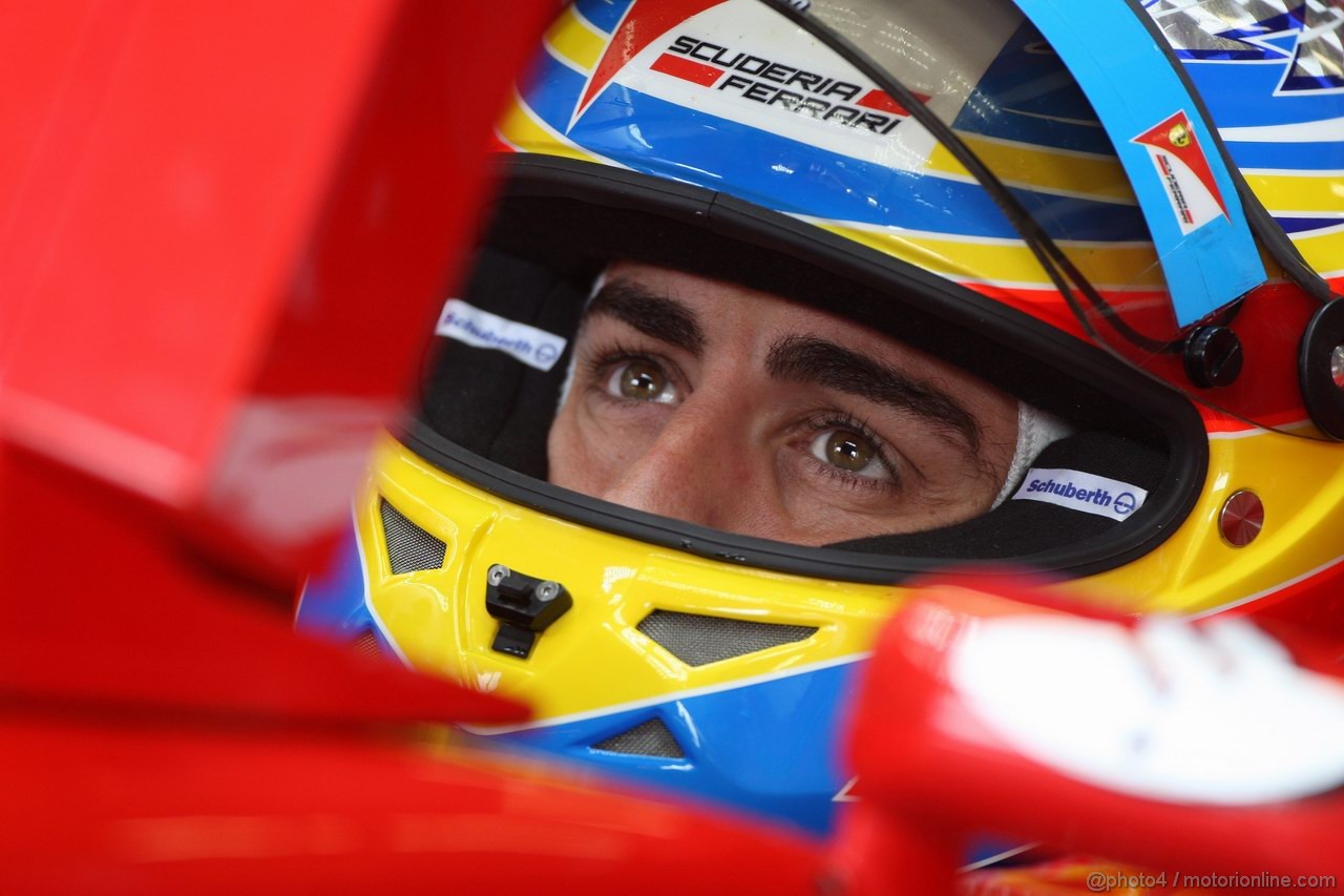 GP GRAN BRETAGNA, 09.07.2011- Prove Libere 3, Sabato, Fernando Alonso (ESP), Ferrari, F-150 Italia 