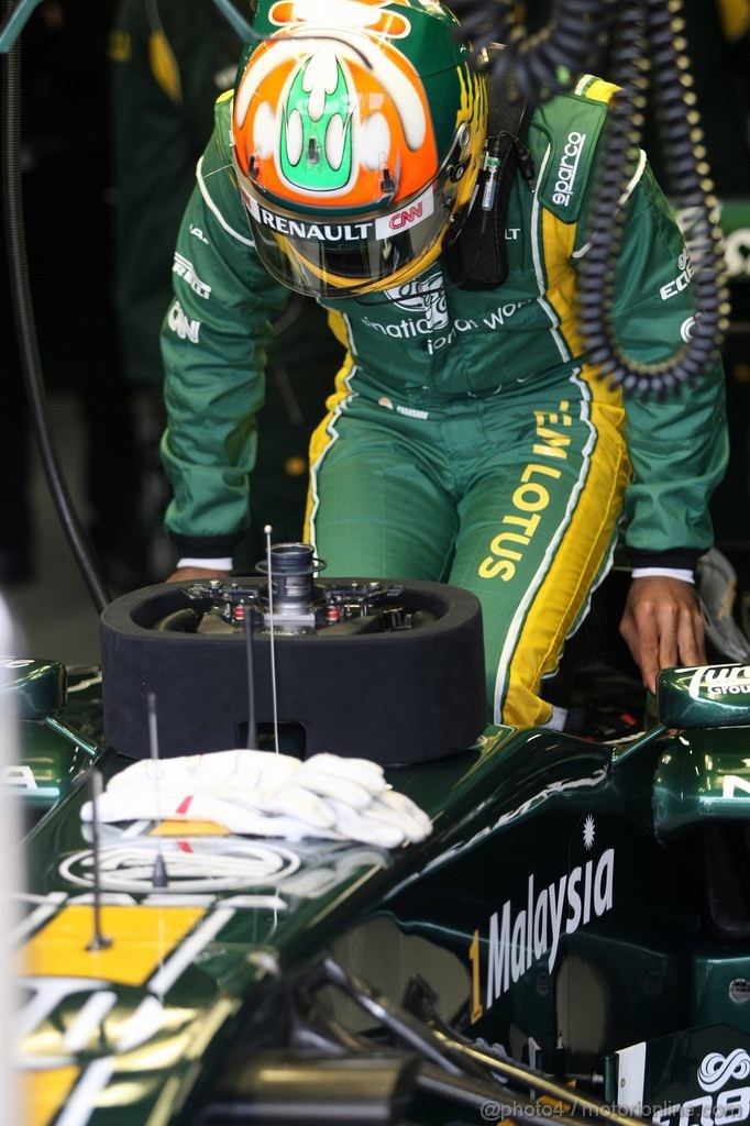 GP GRAN BRETAGNA, 08.07.2011- Prove Libere 1, Venerdi', Karun Chandhok (IND), Test Driver, Team Lotus, TL11  