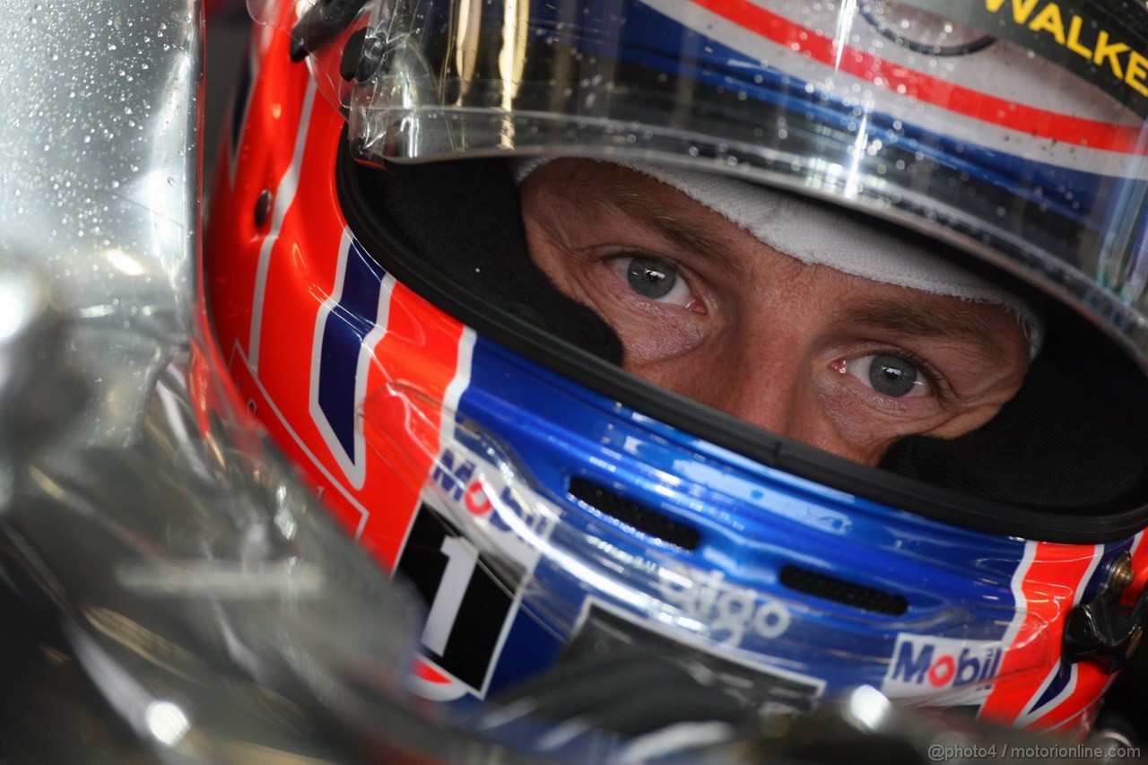 GP GRAN BRETAGNA, 08.07.2011- Prove Libere 1, Venerdi', Jenson Button (GBR), McLaren  Mercedes, MP4-26 