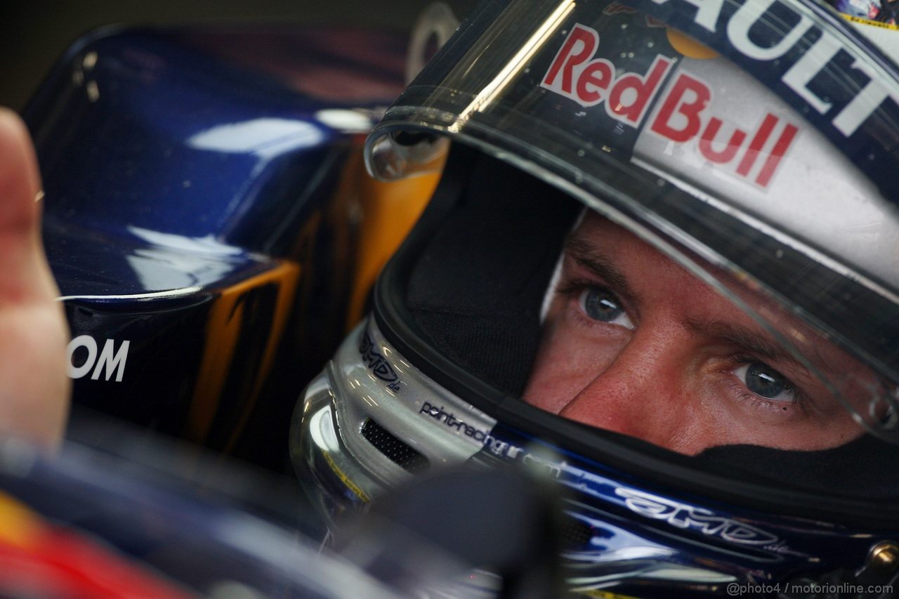 GP GRAN BRETAGNA, 08.07.2011- Prove Libere 1, Venerdi', Sebastian Vettel (GER), Red Bull Racing, RB7 