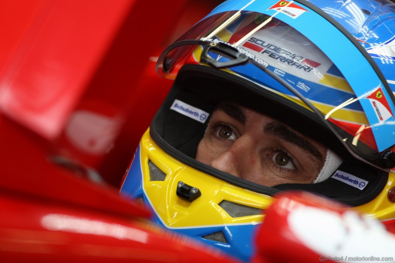 GP GRAN BRETAGNA, 08.07.2011- Prove Libere 1, Venerdi', Fernando Alonso (ESP), Ferrari, F-150 Italia 