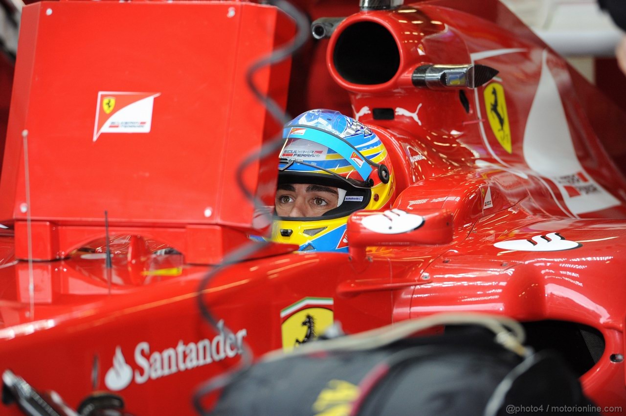 GP GRAN BRETAGNA, 08.07.2011- Prove Libere 1, Venerdi', Fernando Alonso (ESP), Ferrari, F-150 Italia 