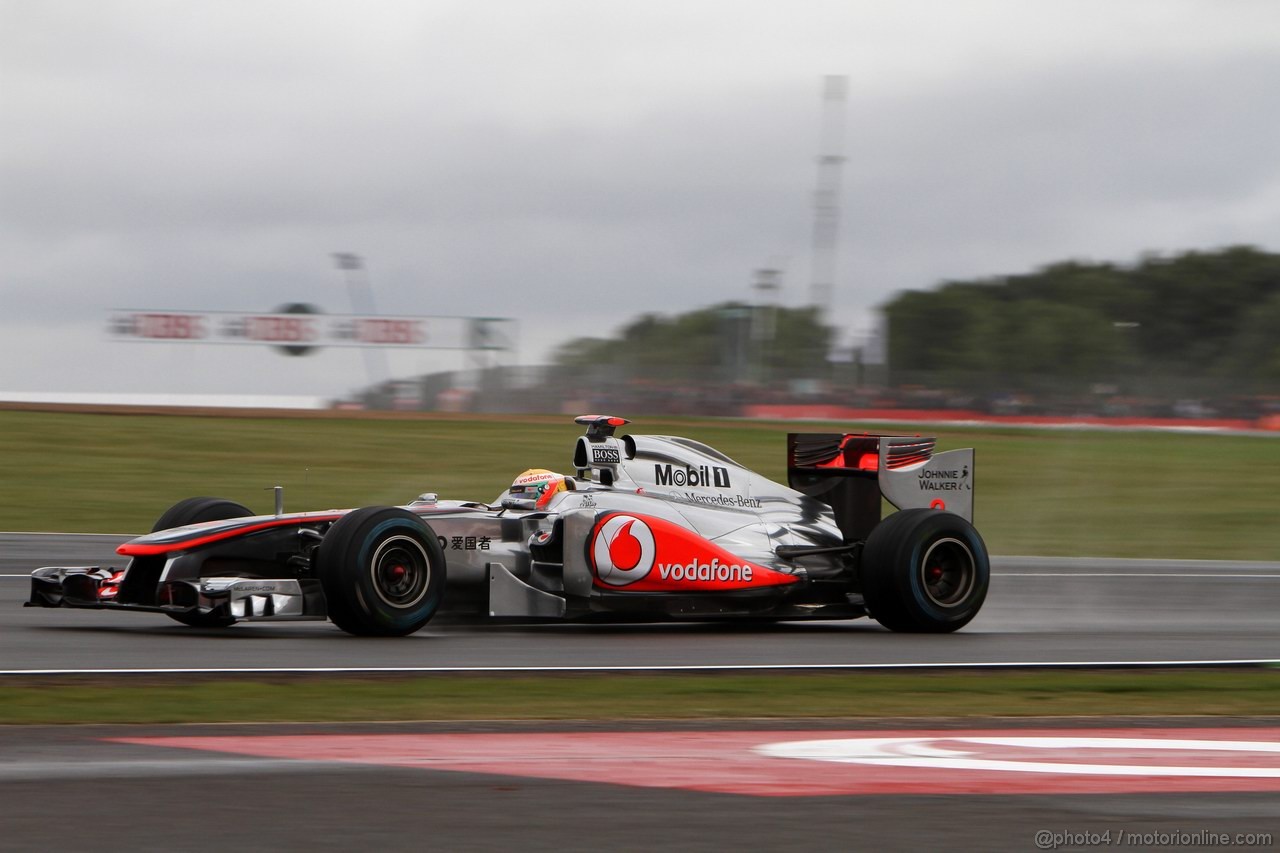 GP GRAN BRETAGNA, 08.07.2011- Prove Libere 1, Venerdi', Lewis Hamilton (GBR), McLaren  Mercedes, MP4-26 