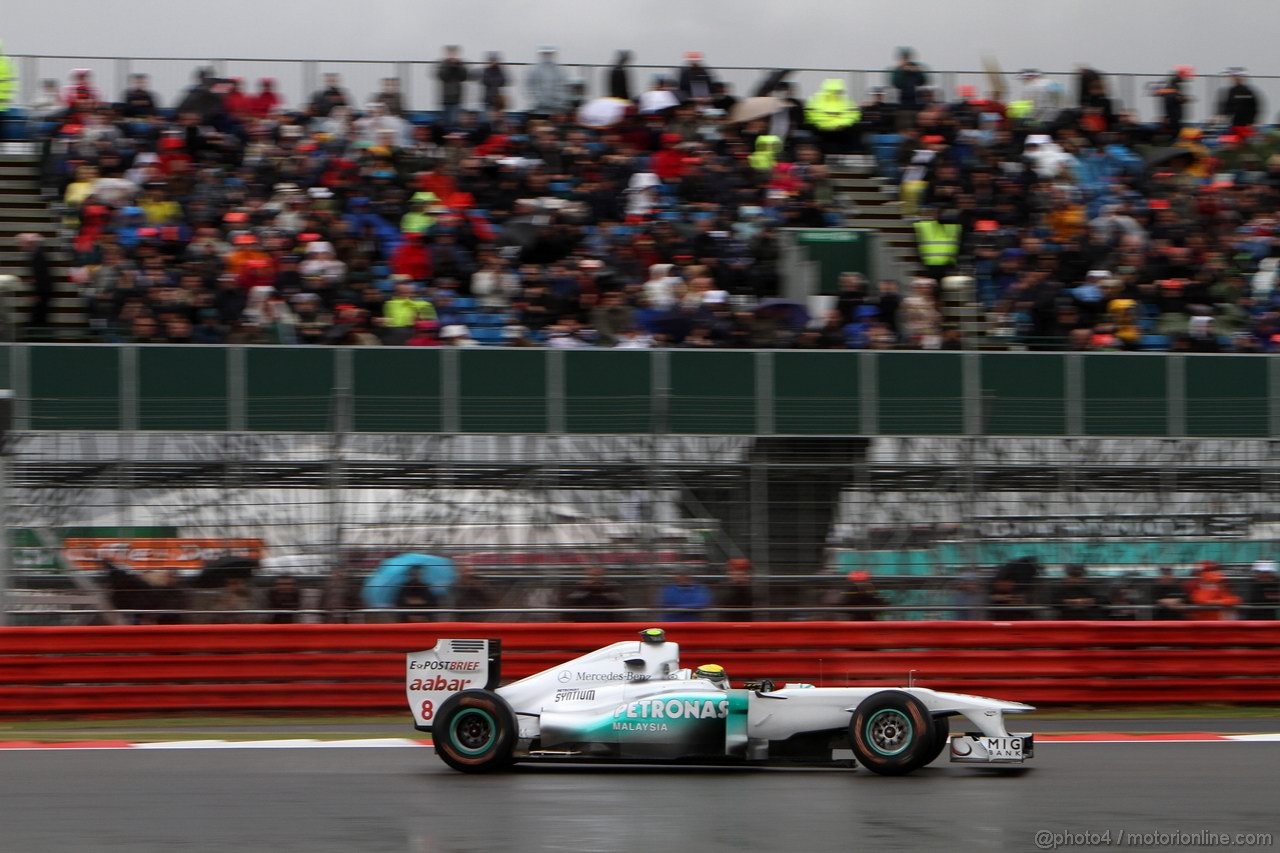 GP GRAN BRETAGNA, 08.07.2011- Prove Libere 2, Venerdi', Nico Rosberg (GER), Mercedes GP Petronas F1 Team, MGP W02 