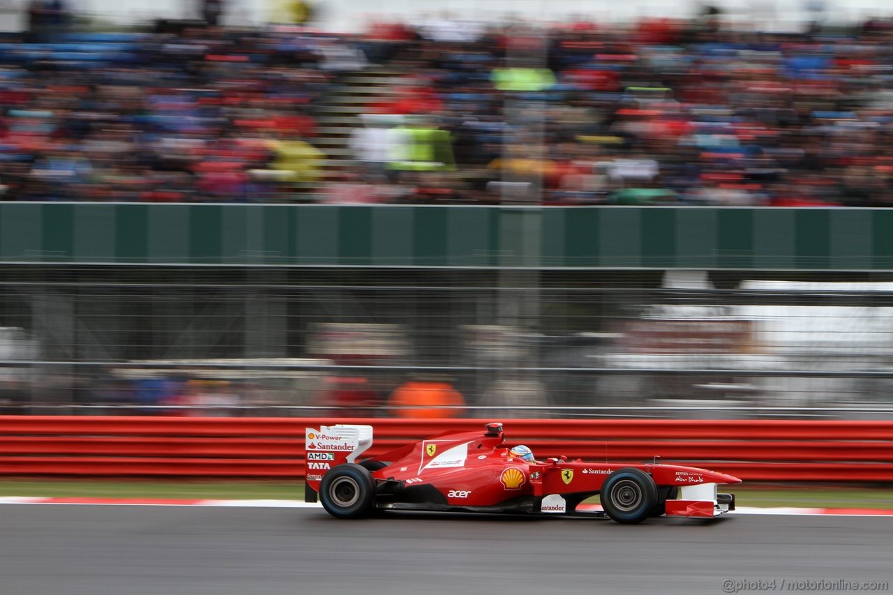 GP GRAN BRETAGNA, 08.07.2011- Prove Libere 2, Venerdi', Fernando Alonso (ESP), Ferrari, F-150 Italia 