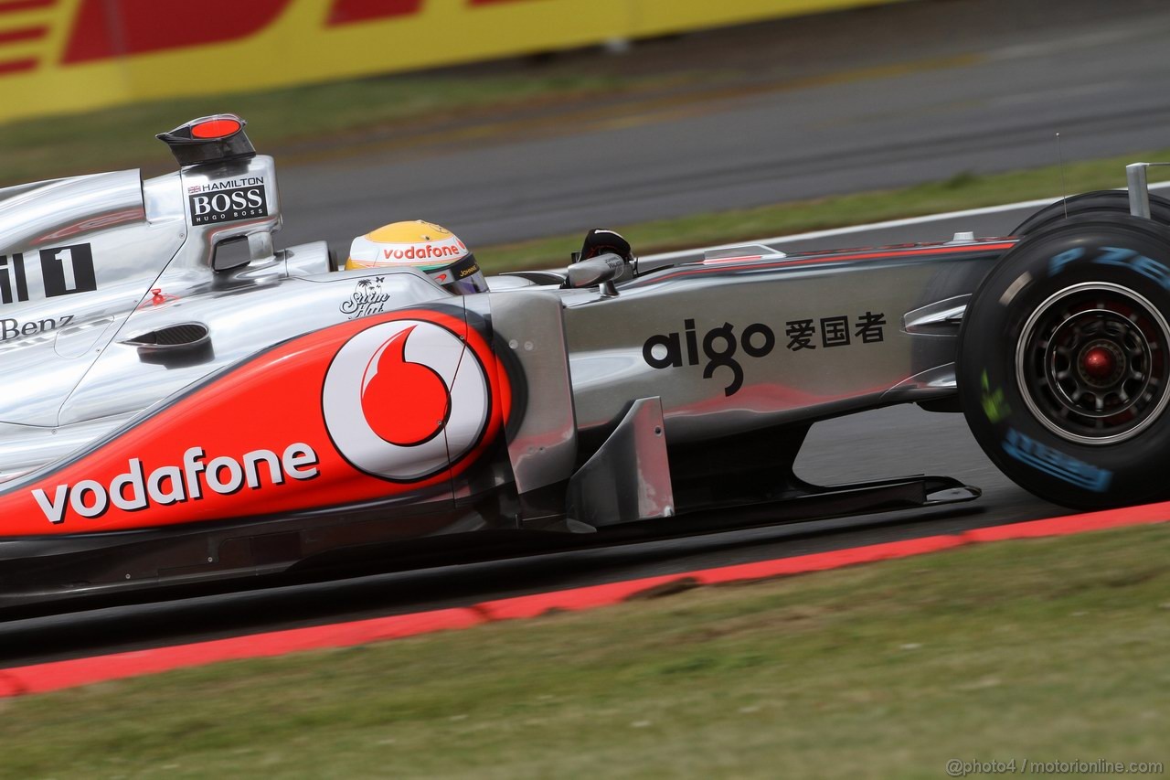 GP GRAN BRETAGNA, 08.07.2011- Prove Libere 2, Venerdi', Lewis Hamilton (GBR), McLaren  Mercedes, MP4-26 