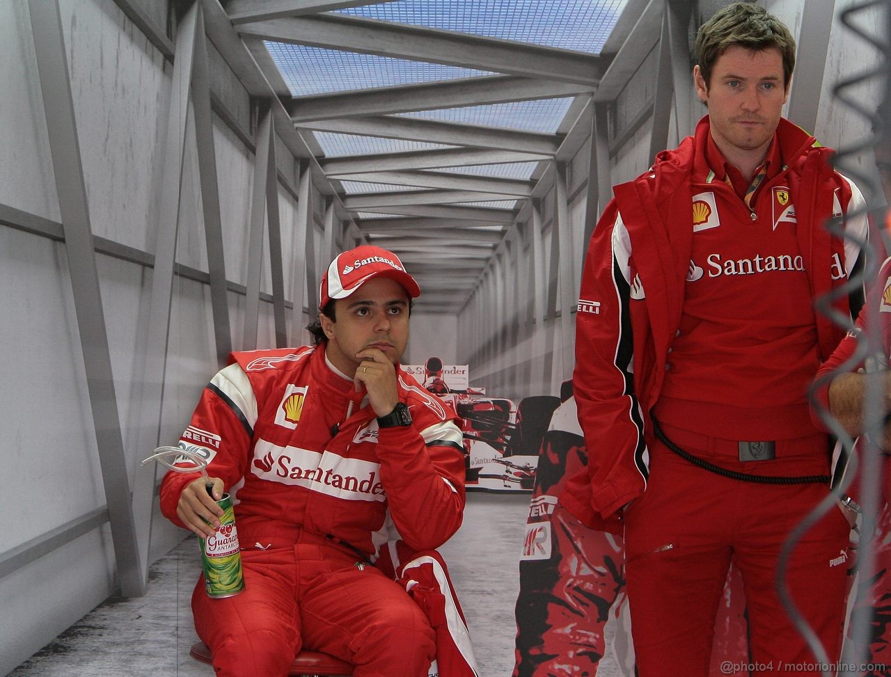 GP GRAN BRETAGNA, 08.07.2011- Felipe Massa (BRA), Ferrari, F-150 Italia e Rob Smedley, (GBR), Ferrari, Track Engineer of Felipe Massa (BRA) 