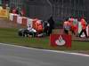 GP GRAN BRETAGNA, 08.07.2011- Prove Libere 1, Venerdi', Crash, Kamui Kobayashi (JAP), Sauber F1 Team C30 