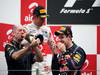 GP INDIA, Podium � 1st Sebastian Vettel (GER), Red Bull Racing, 2nd Jenson Button (GBR), McLaren Mercedes, 3rd Fernando Alonso (ESP), Ferrari & Adrian Newey (GBR), Red Bull Racing, Technical Operations Director
