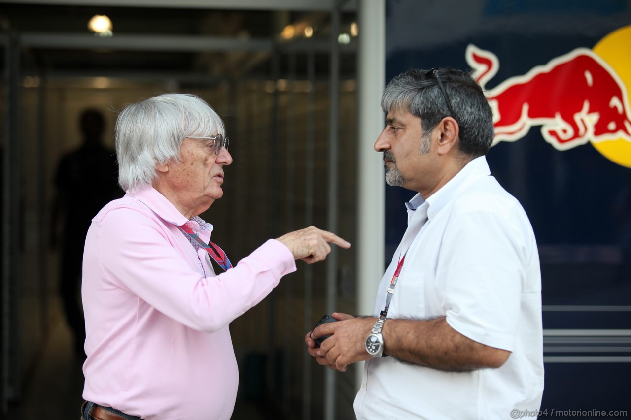 GP INDIA, Bernie Ecclestone (GBR) & Vicky Chandhok