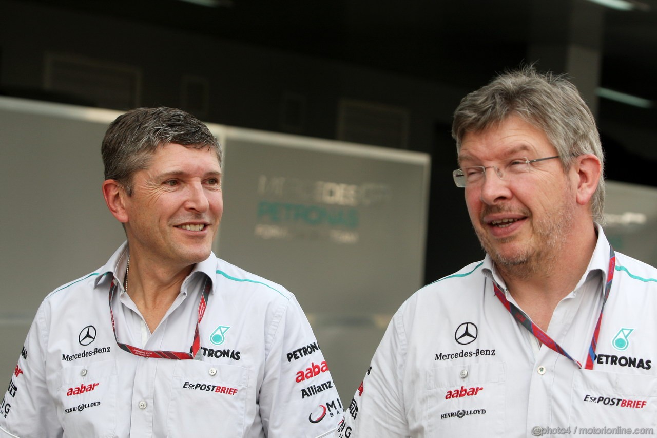 GP INDIA, Ross Brawn (GB), Team Principal Mercedes GP Petronas F1 Team & Nick Fry (GB) CEO Mercedes GP Petronas F1 Team