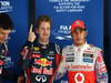 GP INDIA, Qualifiche � 1st Sebastian Vettel (GER), Red Bull Racing, 2nd Lewis Hamilton (GBR), McLaren Mercedes & 3rd Mark Webber (AUS), Red Bull Racing