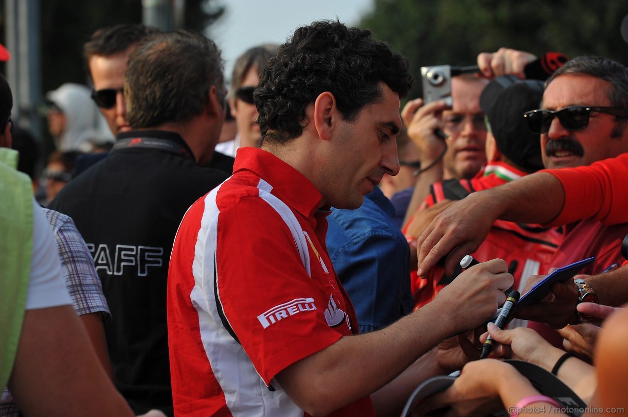 GP ITALIA, 11.09.2011- Andrea Stella (ITA) Ferrari Gara Engineer 