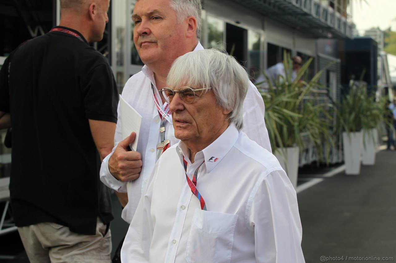 GP ITALIA, 11.09.2011- Bernie Ecclestone (GBR), President e CEO of Formula One Management  
