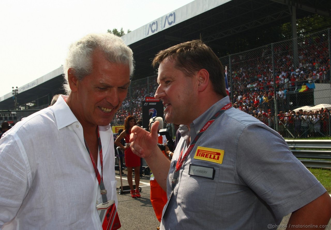 GP ITALIA, 11.09.2011- Gara, Marco Tronchetti Provera (ITA), Pirelli's President e Paul Hembery, Pirelli Motorspor Director 