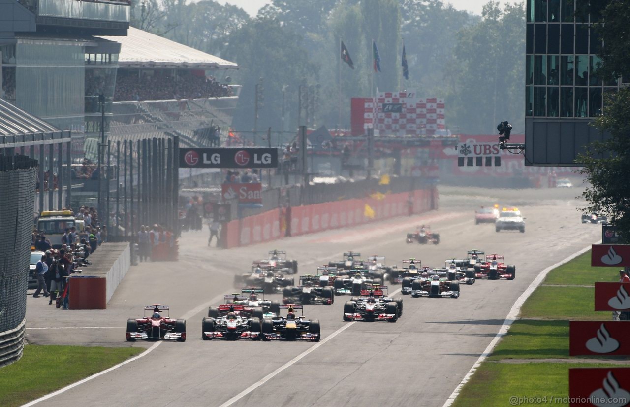 GP ITALIA, 11.09.2011- Gara, Start of the race 
