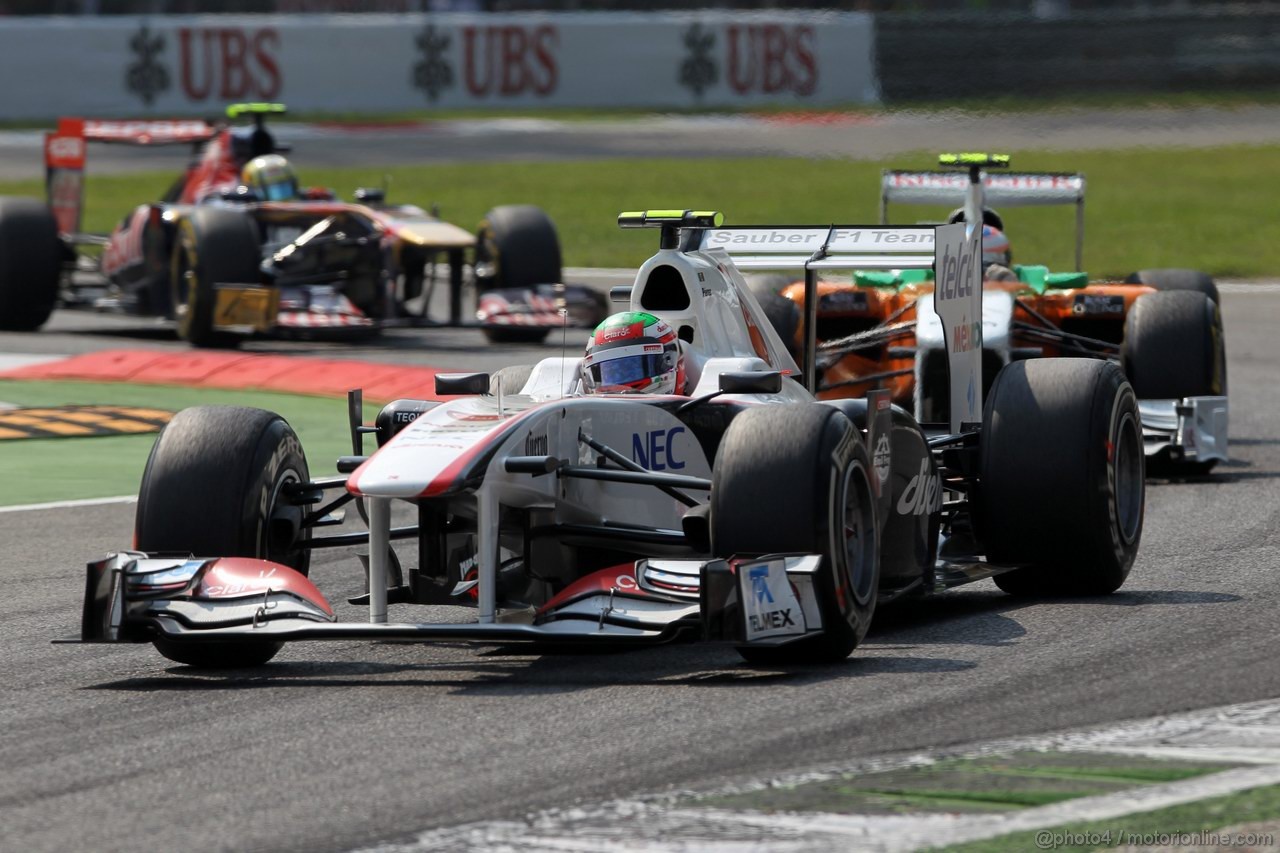 GP ITALIA, 11.09.2011- Gara, Sergio Pérez (MEX), Sauber F1 Team C30 