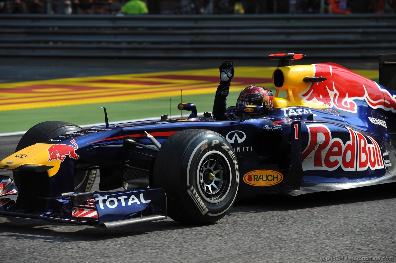 GP ITALIA, 11.09.2011- Gara, Sebastian Vettel (GER), Red Bull Racing, RB7 vincitore 