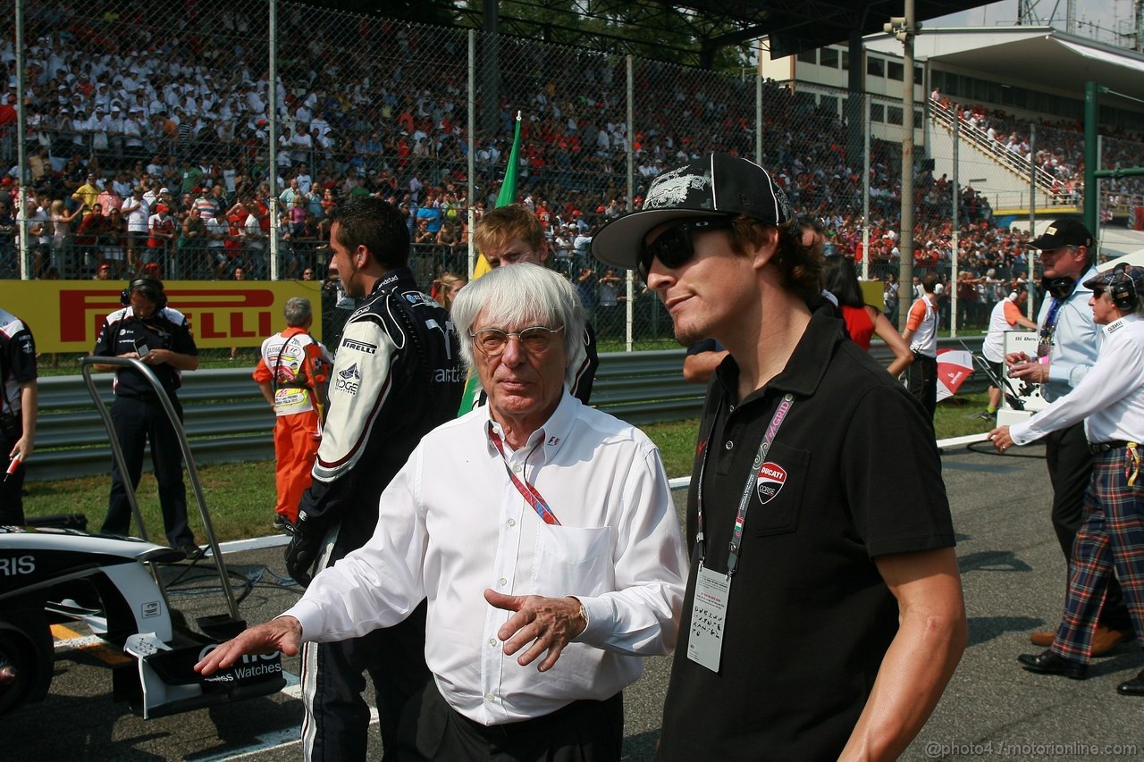 GP ITALIA, 11.09.2011- Gara, Bernie Ecclestone (GBR), President e CEO of Formula One Management  e Nicky Hyden, Moto GP