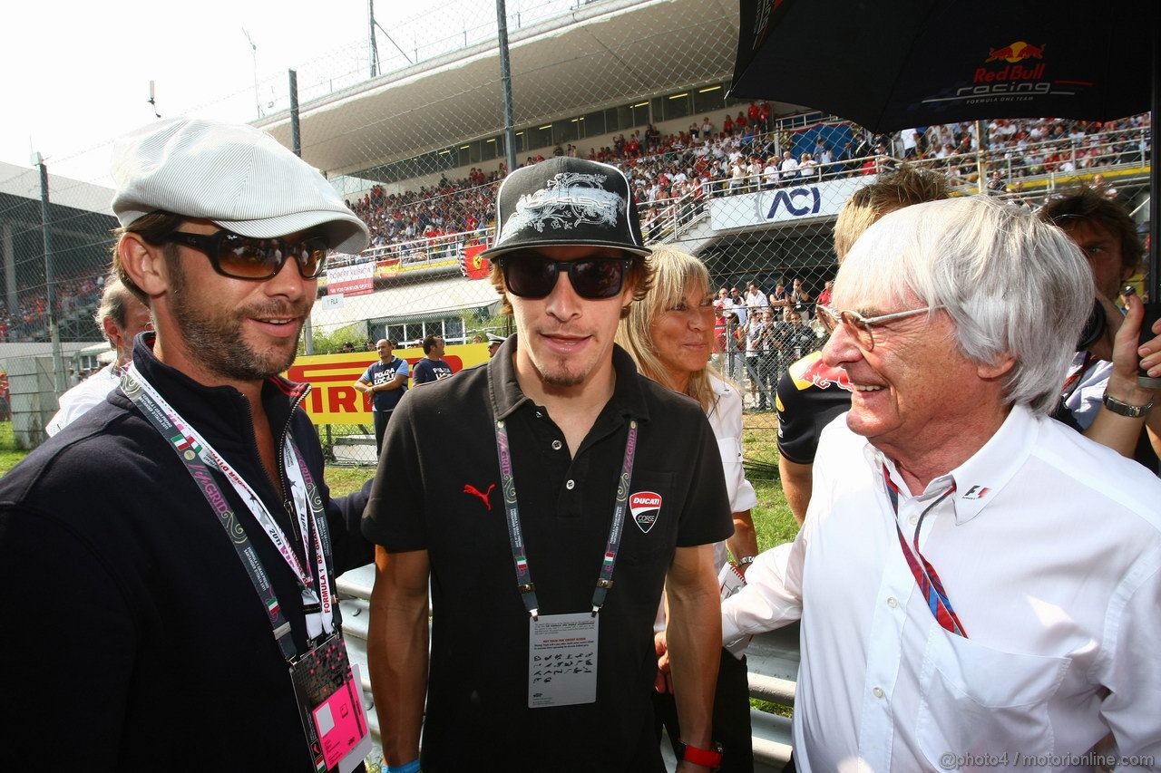 GP ITALIA, 11.09.2011- Gara, Jay Kay, Jamiroquai, Nicky Hygen, Moto GP e Bernie Ecclestone (GBR), President e CEO of Formula One Management  