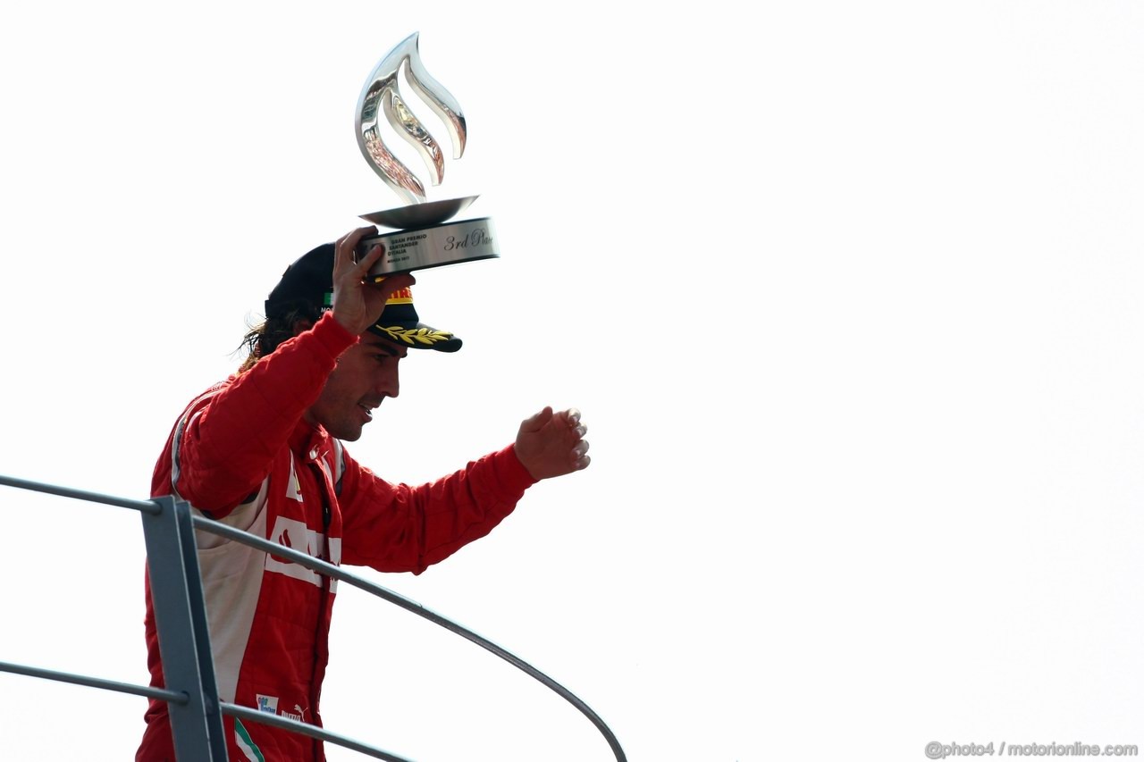 GP ITALIA, 11.09.2011- Gara, Fernando Alonso (ESP), Ferrari, F-150 Italia terzo 