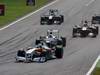 GP ITALIA, 11.09.2011- Gara, Paul di Resta (GBR) Force India VJM04 e Sergio Pérez (MEX), Sauber F1 Team C30 