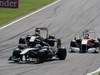 GP ITALIA, 11.09.2011- Gara, Heikki Kovalainen (FIN), Team Lotus, TL11 davanti a Bruno Senna (BRA), Lotus Renault GP R31 e Adrian Sutil (GER), Force India F1 Team, VJM04 