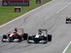 GP ITALIA, 11.09.2011- Gara, Fernando Alonso (ESP), Ferrari, F-150 Italia e Michael Schumacher (GER), Mercedes GP Petronas F1 Team, MGP W02 