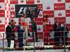 GP ITALIA, 11.09.2011- Gara, Sebastian Vettel (GER), Red Bull Racing, RB7 vincitore, Jenson Button (GBR), McLaren  Mercedes, MP4-26 secondo e Fernando Alonso (ESP), Ferrari, F-150 Italia terzo 