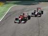 GP ITALIA, 11.09.2011- Gara, Fernando Alonso (ESP), Ferrari, F-150 Italia davanti a Jenson Button (GBR), McLaren  Mercedes, MP4-26 