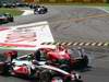 GP ITALIA, 11.09.2011- Gara, Felipe Massa (BRA), Ferrari, F-150 Italia spins e Jenson Button (GBR), McLaren  Mercedes, MP4-26 