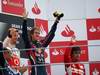 GP ITALIA, 11.09.2011- Gara, Sebastian Vettel (GER), Red Bull Racing, RB7 vincitore, Jenson Button (GBR), McLaren  Mercedes, MP4-26 secondo e Fernando Alonso (ESP), Ferrari, F-150 Italia terzo 