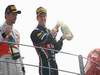 GP ITALIA, 11.09.2011- Gara, Sebastian Vettel (GER), Red Bull Racing, RB7 vincitore e Jenson Button (GBR), McLaren  Mercedes, MP4-26 secondo 