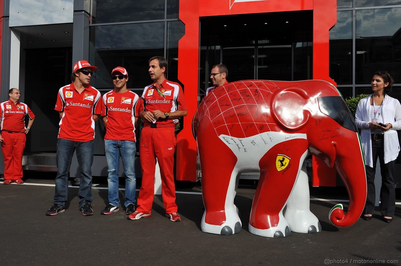 GP ITALIA, 08.09.2011- Fernando Alonso (ESP), Ferrari, F-150 Italia, Felipe Massa (BRA), Ferrari, F-150 Italia 
